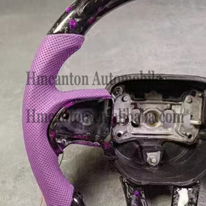 Nuevo Volante Deportivo Popular de Fibra de Carbono Forjada y Cuero Perforado con LED para Dodge Challenger - Product Image 2