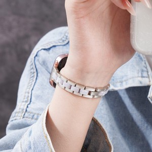 Bracelet Geline pour Apple Watch 16 mm, en résine perlée et métal, pour femmes, bracelets de montre connectée - Product Image 3