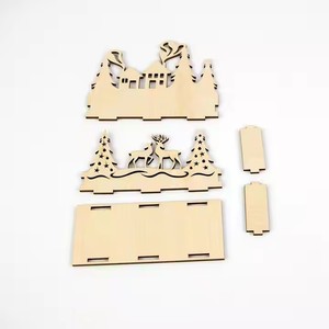 Sáng Tạo Giáng Sinh Thiết Kế Mới Hollow Khắc Trang Trí Nội Thất Bằng Gỗ Người Giữ Ngọn Nến Thư Nhà Cây Gỗ Thủ Công Mỹ Nghệ Bằng Gỗ Hộp Tường Dấu Hiệu - Product Image 6