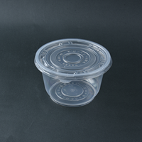 À emporter clair pp rond blister récipient de qualité alimentaire sans BPA emballage alimentaire jetable de haute qualité bol de riz