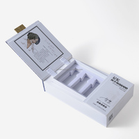 Boîte à huile essentielle cosmétique au design élégant, boîte rigide avec éponge, logo personnalisé en relief, kit de gloss à lèvres, emballage de vernis à ongles, recyclé