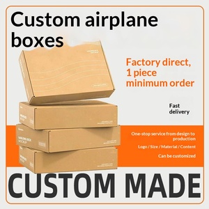Custom Logo Printed Airplane Mailer <b>Boxes</b>, <b>White</b> Cardboard & Corrugated <b>Gift</b> Packaging, Fully Customizable Sizes - Product Image 5