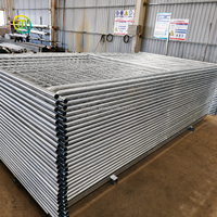 Panneau de clôture temporaire robuste pour l'Australie, 2,4x2,1m, fil de 5mm galvanisé, pour l'exploitation minière et la construction