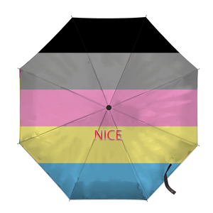 Paraguas Plegable con Motivos Gay y Arcoíris <span class=keywords><strong>No</strong></span> Binarios, Hecho a Medida, Ideal para Festivales de Arte Callejero y Excursiones de Fin de Semana - Product Image 6
