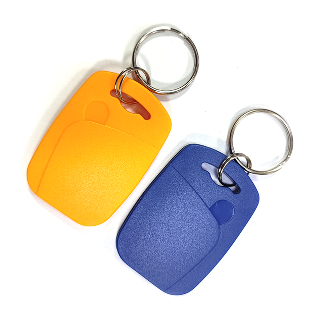 ABS Waterproof 13.56MHz Smart Key Chains Rewritable Mini LF/NFC Access Control Key Fob with Tk4100/1K Chip AB001