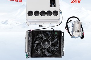 คอมเพรสเซอร์แอร์ไฟฟ้า 12V สำหรับรถบรรทุก เครื่องปรับอากาศจอดรถ ชุดอุปกรณ์อัตโนมัติสำหรับรถแทรกเตอร์  แบบมัลติฟังก์ชั่นสำหรับห้องโดยสาร ใช้แบตเตอรี่ - Product Image 4