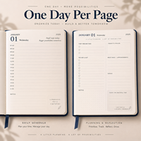 Carnet personnalisé, un jour par page, agenda relié rigide 2027, coffret cadeau pour promotion
