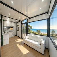 Conteneur en acier robuste de 20 et 40 pieds avec conception démontable en kit plat pour une utilisation moderne en logement, bureau, hôtel, école, magasin ou parc