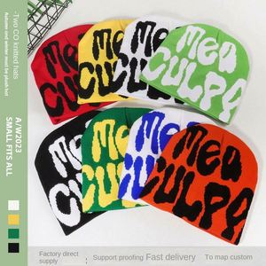 Bonnet Jacquard Y2K pour Hommes et Femmes, Style Hip Hop pour Festivals en Plein Air, Bonnets Personnalisables avec Broderie - Product Image 2