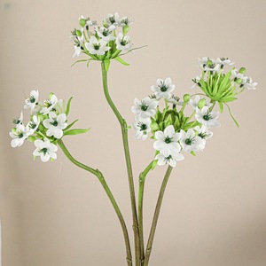 Fleurs artificielles en velours Haiyi, étoile de Bethléem, en soie blanche, pour mariage, décoration intérieure, remplisseurs de bouquets - Product Image 1
