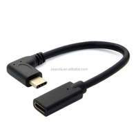 Vente chaude 90 Degrés Angle C Câble De Données Charge Rapide Pur Cuivre OTG Extension Connecteurs À Angle Droit C Mâle Femelle Imprimante