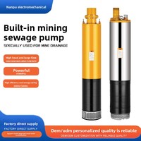 Pompe submersible multi-étages à aspiration par le bas en fonte QXN pour eaux usées, haute pression, haute portance, avec moteur triphasé