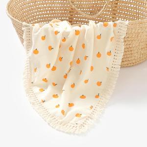 Manta Envolvente de Muselina de Algodón Orgánico con Estampado Floral de Leopardo Bohemio y Flecos, Ecológica, <span class=keywords><strong>para</strong></span> Bebés Recién Nacidos, Niños y Niñas - Product Image 6