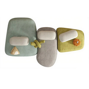 Canapé modulaire en forme de galet, rembourrage en mousse, tissu, pour salon, espace détente, enfants, animaux domestiques, adultes, personnes âgées, design artistique - Product Image 4