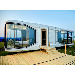 Cadre en acier galvanisé de maison de capsule d'espace portatif extensible de haute qualité installation rapide pour l'hôpital extérieur d'immeuble de bureaux - Product Image 4