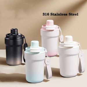 แก้วกาแฟแบบพกพา ดีไซน์หรูหรา สแตนเลส 316 ปลอดสาร BPA ผนังสองชั้นสุญญากาศ เก็บอุณหภูมิ ป้องกันการรั่วซึม ใช้ได้ทั้งที่ออฟฟิศและในรถยนต์ - Product Image 2