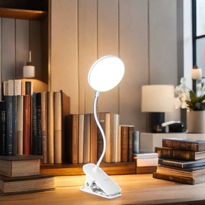 Lámpara de Lectura con Clip Decorativo, Lámpara de Mesa Táctil para Estudio, Lámpara con Clip Flexible, Lámpara de Escritorio con Clip y Regulación de Intensidad - Product Image 1