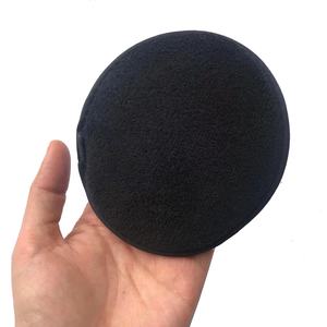 Coussinets noirs pour le <span class=keywords><strong>visage</strong></span> en microfibre, lot de 12 pièces, tampons démaquillants à poils courts, maquillage, <span class=keywords><strong>éponge</strong></span> de nettoyage - Product Image 3