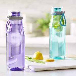 Bouteilles d'eau sans BPA Tritan de 24 oz, couvercle à <span class=keywords><strong>action</strong></span> directe bleu et violet pour le camping, 2 packs - Product Image 6