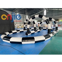 Piste de course gonflable imprimée de logo personnalisé, piste de quad gonflable de kart