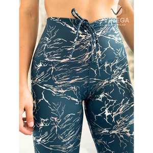 เลกกิ้งลายดอกไม้ไฟพร้อมริบบิ้นและเอวสูง - Product Image 2