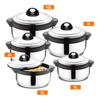 Vente flash : ensembles de casseroles isothermes, boîtes à lunch en acier inoxydable, ensembles de chauffe-plats pour buffet, ensembles de 4