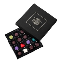 En gros personnalisé haute qualité bonbons et chocolats emballage boîte-cadeau avec 16 grille