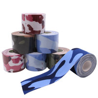 Camo pita kinesiologi olahraga atletik pita otot elastis lem akrilik sensitif medis katun bernapas K pita sampel dukungan