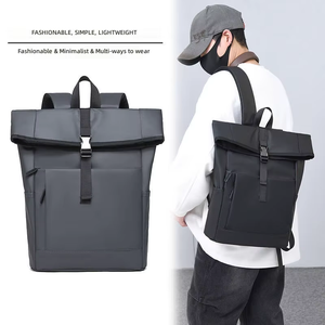 Custom European casual roll-top <b>backpack</b>, large-capacity travel <b>backpack</b> with a roll-top lid for short trips. - Product Image 1