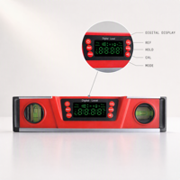 EOUTIL Niveau numérique à affichage LED 10 pouces, magnétique, avec deux bulles, jauge d'angle, ABS+Aluminium, plage de mesure 0-360°, 0.1 DL135
