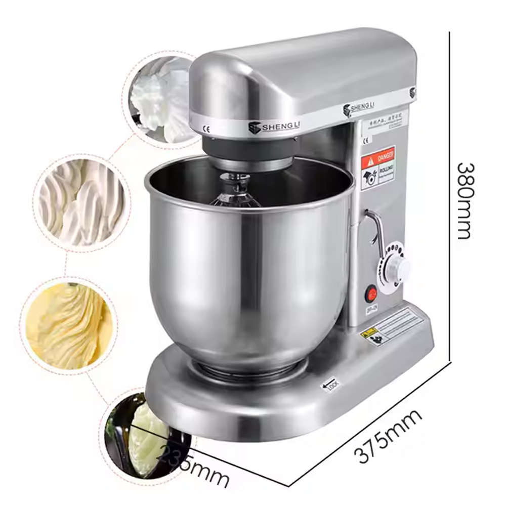 XEOLEO Commercial Planetary Mixer – 5L/7L/10L 500W Electric Dough & Food Mixer - View 3