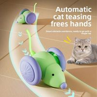 Voiture souris électrique automatique anti-obstacles, jouet interactif pour chats et chiens, anti-ennui pour chats