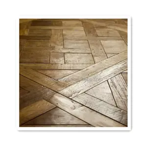 الأبيض الطبيعي البلوط versaille الباركيه خشب الساج القديم الكلمة رخيصة الثمن الأرضيات الخشبية