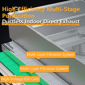 ダクトレスキッチン排煙装置 ホテル業務用レンジ ステンレス製 統合グリースフィルター付き ベントレスフード - Product Image 5