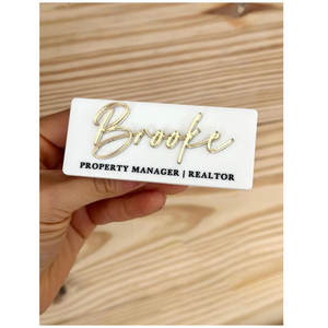 ป้ายอะคริลิคสีขาวป้ายชื่อป้ายชื่อป้ายชื่อป้ายชื่อคลิปป้ายชื่อป้ายชื่อธุรกิจป้ายอะคริลิคสีขาว<span class=keywords><strong>3D</strong></span> ออกแบบได้ตามต้องการ - Product Image 2