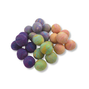 Boules en laine colorées de bonne qualité, faible MOQ, pour la décoration, bricolage, désodorisant, aide à la séchage, jouet pour chats, taille personnalisée, artisanat en laine du Hebei - Product Image 1