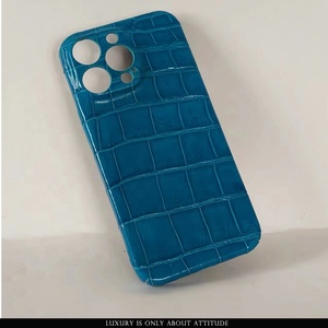 Nuovo arrivo fatto a mano vera pelle di coccodrillo in pelle di pancia per iphone 15 pro max - Product Image 5