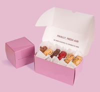 Emballages de biscuits sucrés en carton recyclable personnalisables, boîtes cadeaux pliables pour pâtisserie