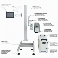 Nouvelle machine de marquage de date à code UV laser volant en ligne 5W 10W 15W 355nm facile à utiliser pour la ligne d'assemblage et les bouteilles cosmétiques