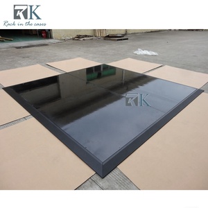Piste de danse noire avec bords en aluminium, décorations extérieures, piste de danse pour événements - Product Image 3