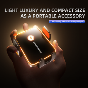 Soporte de carga de coche inalámbrico pequeño 2025 15W con soportes de teléfono de sujeción automática y botón de ajuste de luz Led - Product Image 3