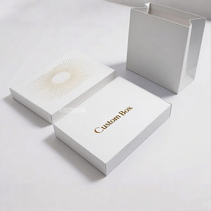 Embalagem de Papel Personalizada Feita à Mão Design Luxuoso para Roupas Caixa com Tampa Removível com Logo - Product Image 3