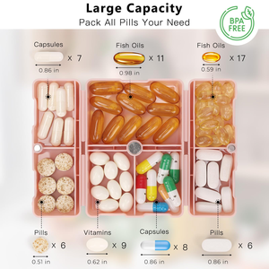 Nuevo Diseño de Caja de Almacenamiento Portátil con 7 Compartimentos, Tapa Magnética Abatible de PP, Mini Caja Sellada para Pastillas, Ideal para Viajes al Aire Libre - Product Image 6