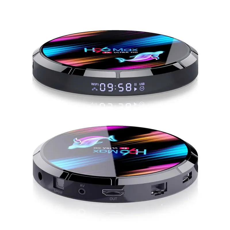 ราคาโรงงานสีดำ Android 9.0รองรับ MP3 AAC WMA RM FLAC SKYPE Video Call MSN ,Facebook Twitter QQ Set Top Box