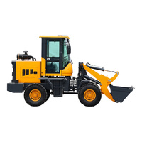 1Ton produsen Mini Loader 4WD traktor dengan bagian depan dan Backhoe roda kuning kecil pemuat depan Jepang 2 Ton