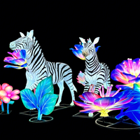 Décoration lumineuse LED de lanternes d'animaux grandeur nature pour le spectacle de lanternes du Nouvel An chinois traditionnel