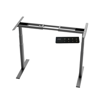 Bureau debout ergonomique intelligent en acier inoxydable à hauteur réglable, 3 niveaux, double moteur, cadre de bureau, mobilier de bureau, vente chaude OEM/ODM