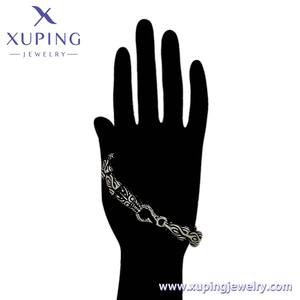 75261 xuping joyería moda simple Cool Black Gun pulsera para hombres joyería de acero inoxidable - Product Image 6