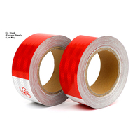 En stock, ruban réfléchissant DOT-C2 rouge et blanc, haute visibilité, auto-adhésif, bande réfléchissante pour camion, remorque, fourgonnette, sécurité des véhicules