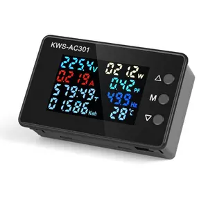 Digital anzeige Strom Voltmeter 50-300V AC Watt meter Spezieller Chip 8 In 1 Multifunktions 0-100A Stromzähler Leistungs detektor